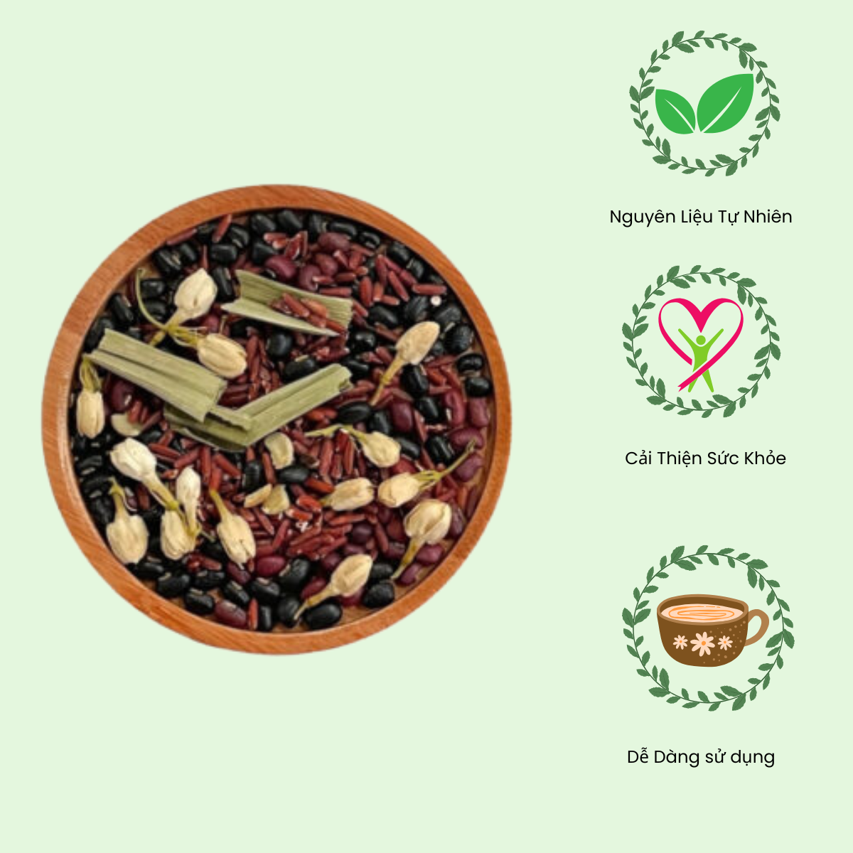 Trà đậu đen gạo lức